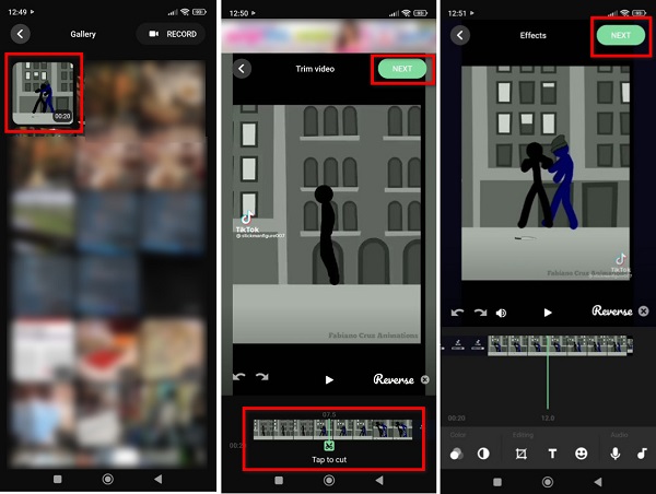 App video inverso