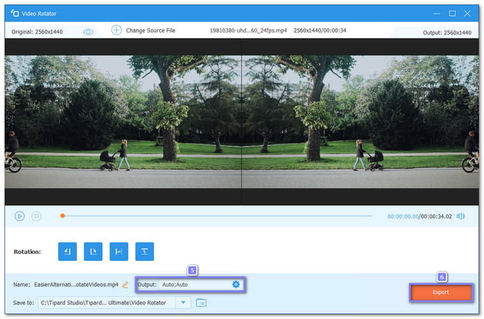 Export Your Rotated Video