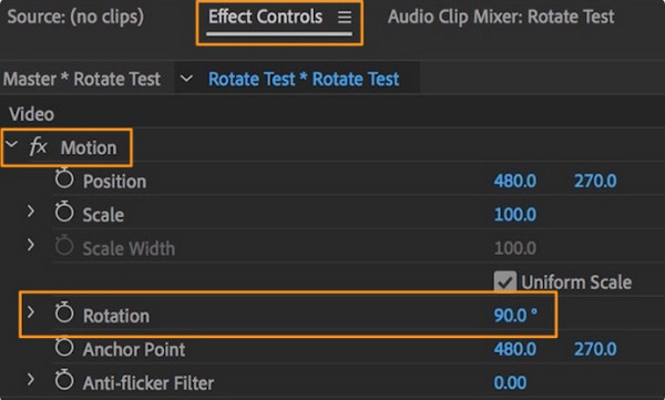 Premiere Roatte Vidéo Mac Rotation