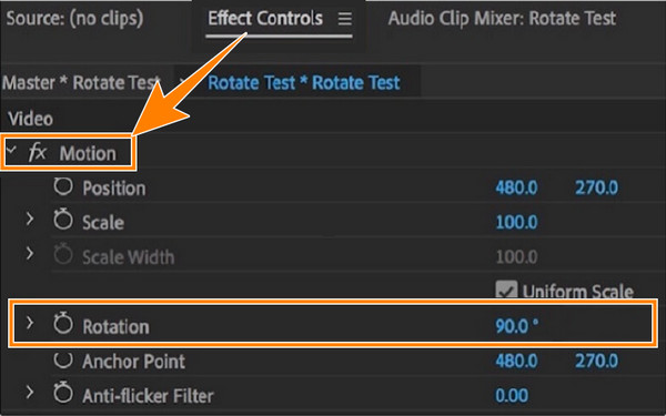 Premiere Rotate Video Windows Roter