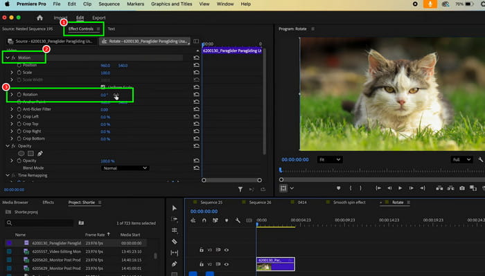 Rotate Video Basic Way in Premiere Pro