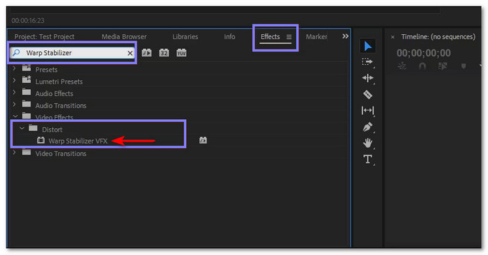 Add Warp Stabilizer Effect