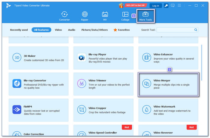Open Video Merger From More Tools