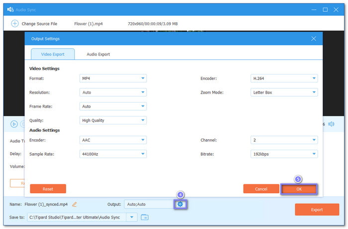 Tweak Output Settings