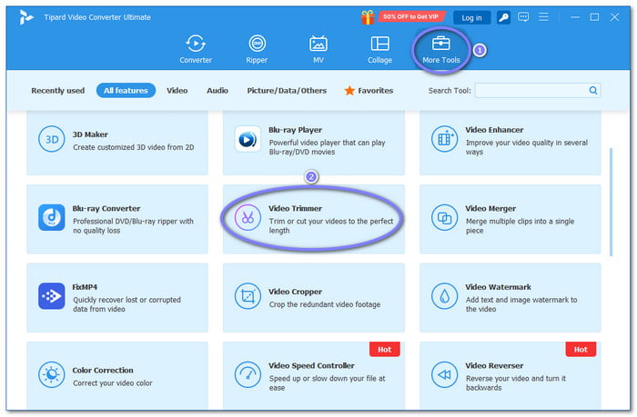 Open The Video Trimmer Tool