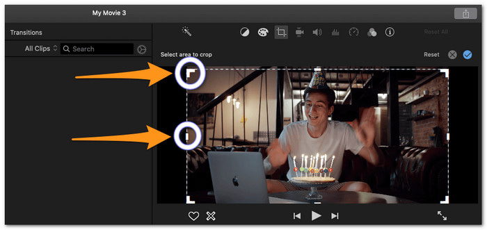 Crop A Video In iMovie on Mac