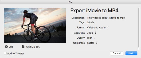 View iMovie Info