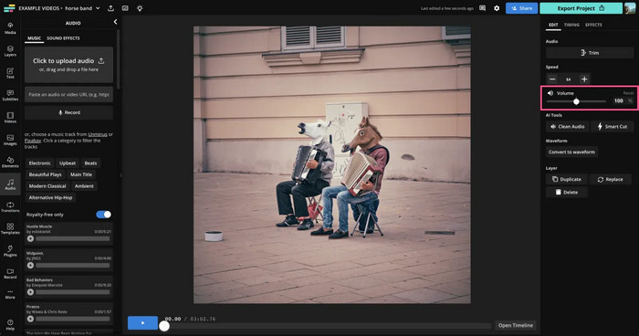 Kapwing Video Volume Booster