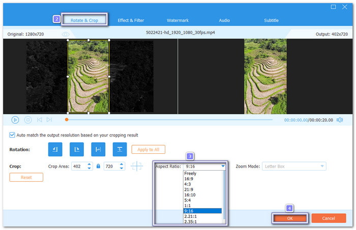 Choose One Of The Aspect Ratios