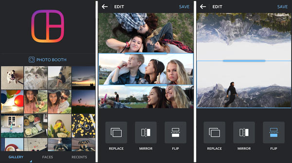Make video collage with instagram layout