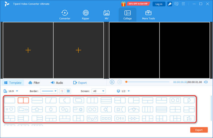 Select Collage Template