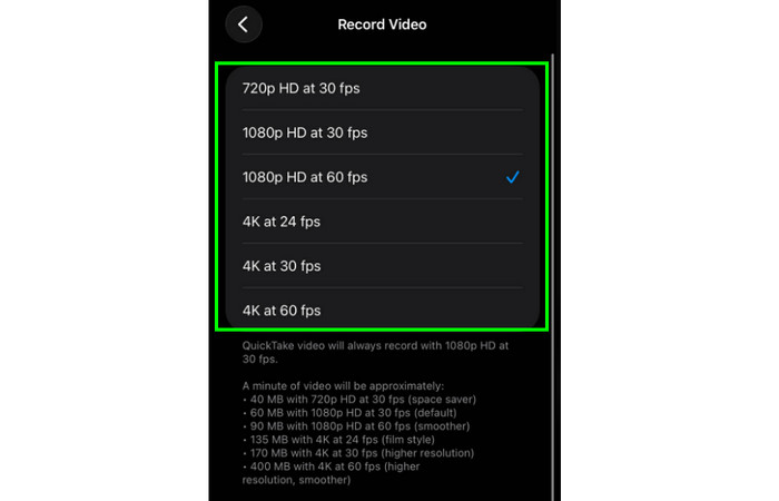 Enhance Video Quality iPhone Settings