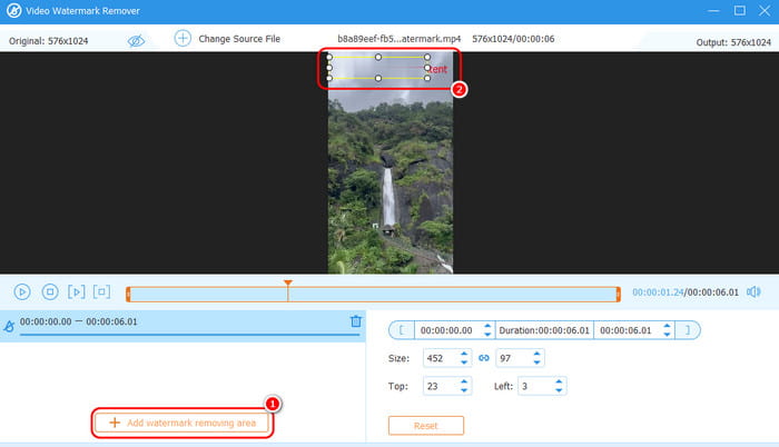 Add Watermark Removing Area Tipard