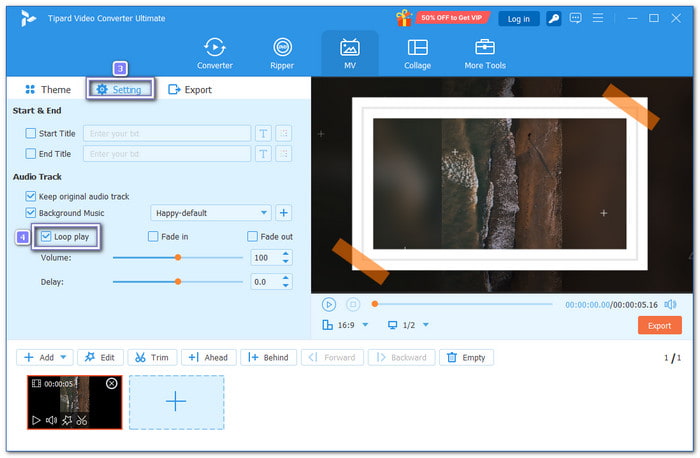 Aktivera loopuppspelning