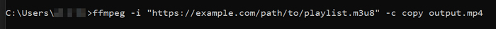 M3U8 to MP4 Ffmpeg