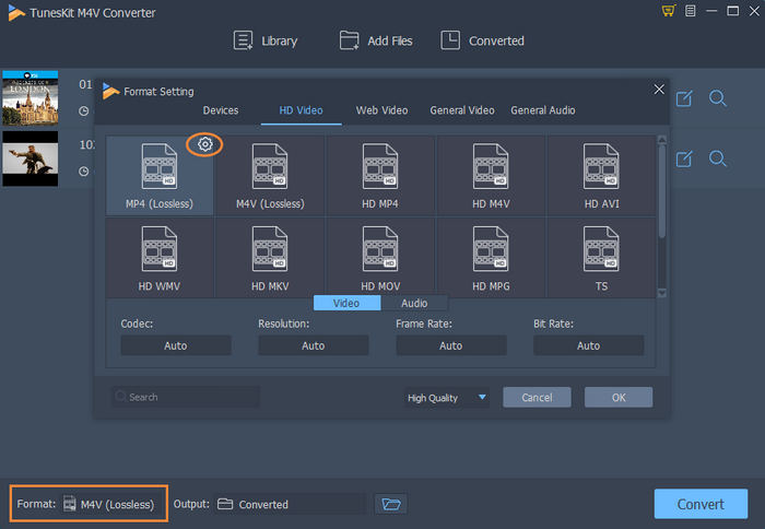 Convert iTunes M4V to MP4