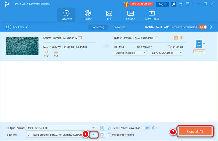 Convert M4V to MP4 Tipard