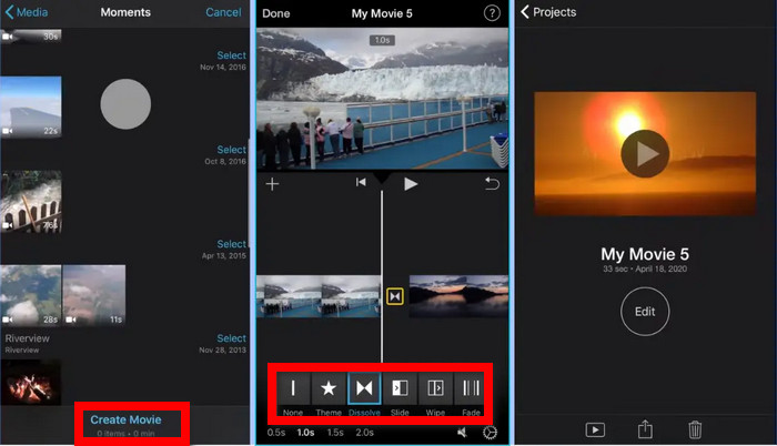 iMovie Create Movie