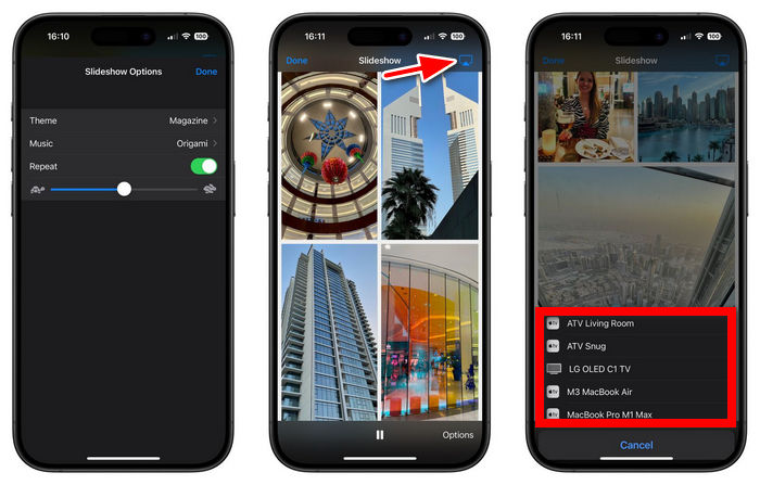 iPhone Create Photos Slideshow