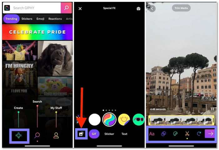 Giphy Mobile Methods to Make Video Into GIF