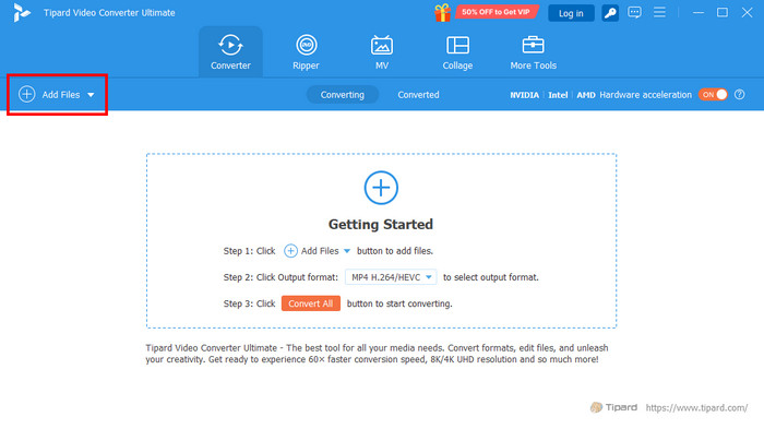 Click Add Files Button Tipard