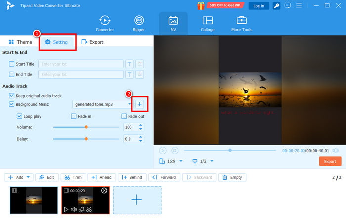 Settings Plus Tipard