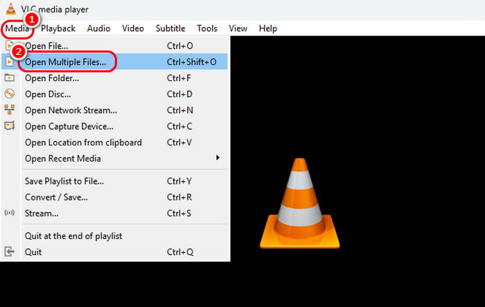 Media Open Multiple Files VLC