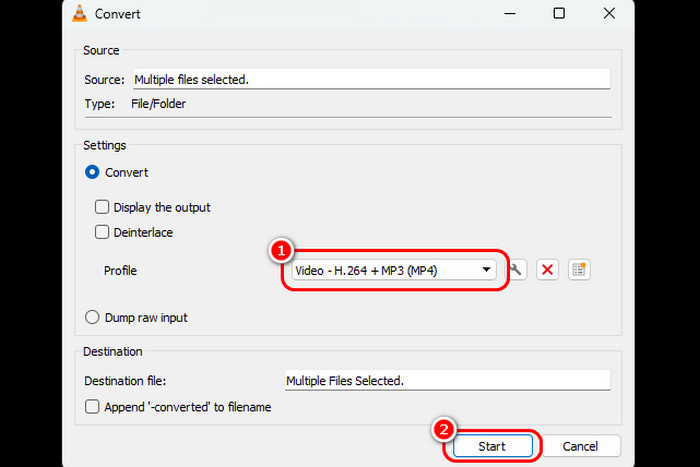 Profile Start VLC