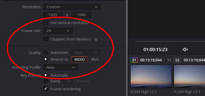 Quality Resolution Parameters