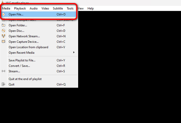 Media Select Open File