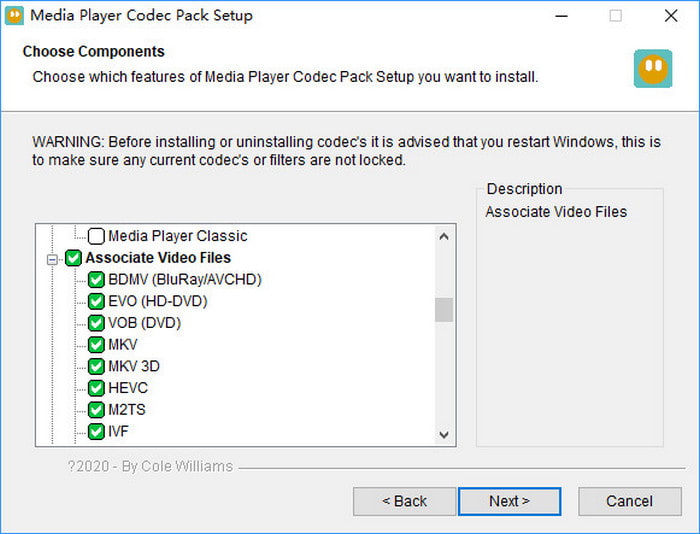 Install Media Player Codec Pack