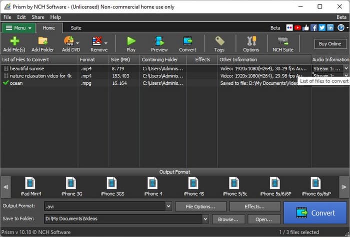 NCH Prism Video Converter