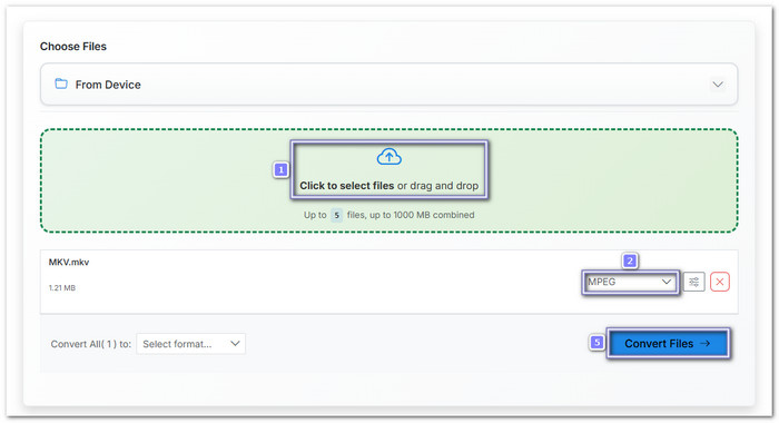 Freefileconvert Convert MKC to MPEG Free Online