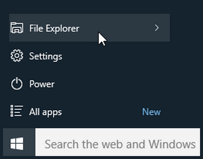 Åbn File Explorer