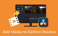 Добавьте медиа в Davinci Resolve