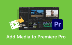 Přidejte média do Premiere Pro