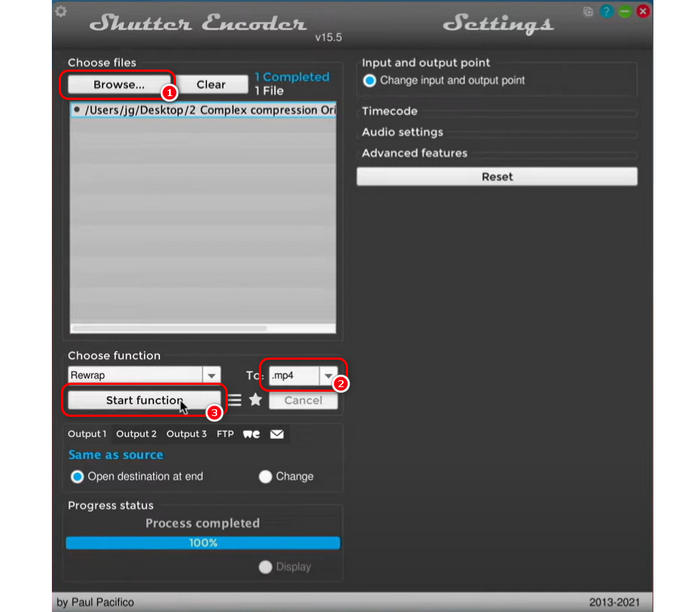 Change MOV to MP4 Shutter Encoder