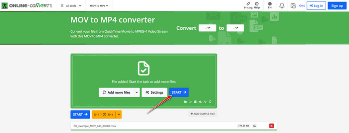 Onlineconvert Mov to Mp4