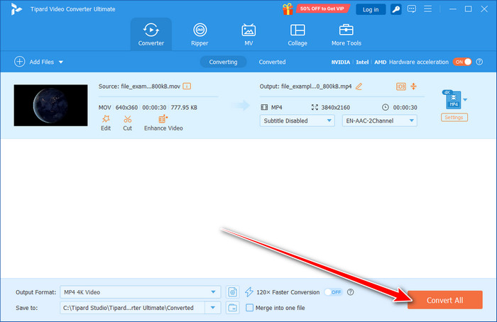 Start Converting Mov