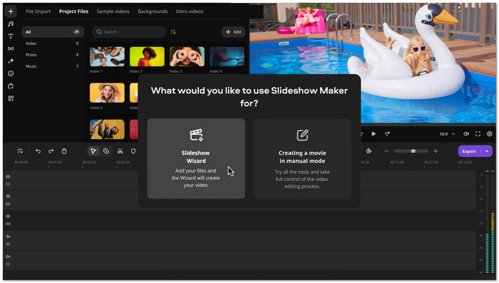 Movavi Slideshow Maker Interface
