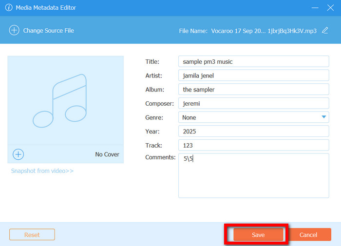 Save Button