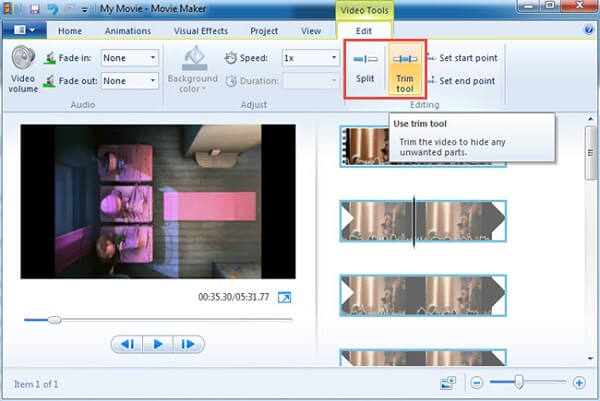 A Windows Movie Maker