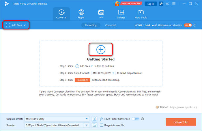 Add MP4 Video to Tipard