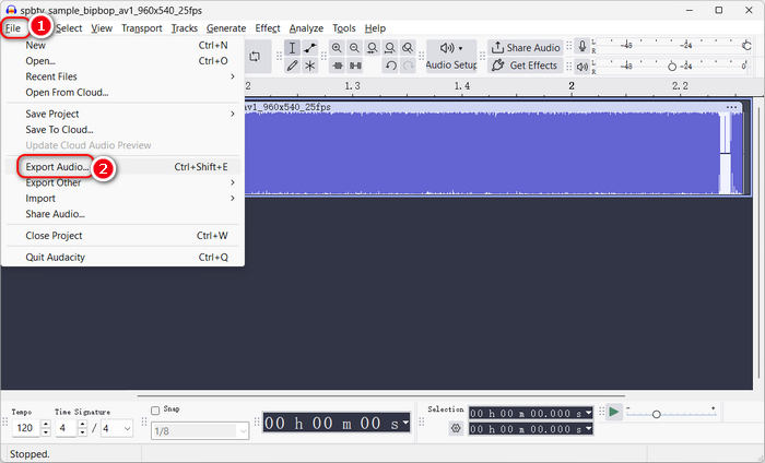 Export Audio