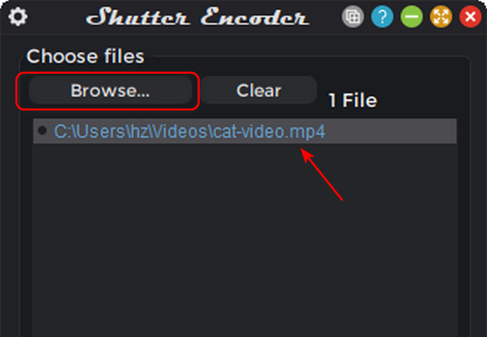 Add MP4 to Shutter Encoder