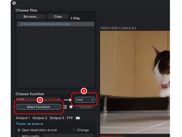 Convert MP4 to MOV Shutter Encoder