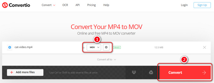 Convertio MP4 to MOV