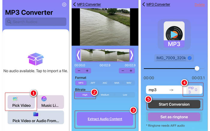 Convert MP4 to MP3 on Phone