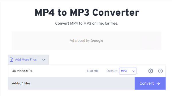 FreeConvert MP4 till MP3