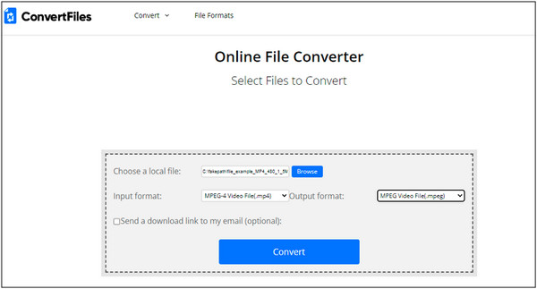 ConvertFiles MP4 to MPG